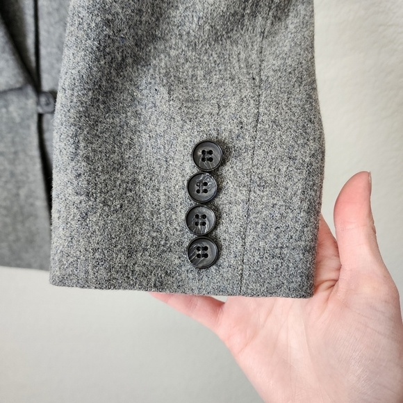 RASPINI x VINTAGE wool long line lapel blazer in‎ grey - Picture 8 of 15